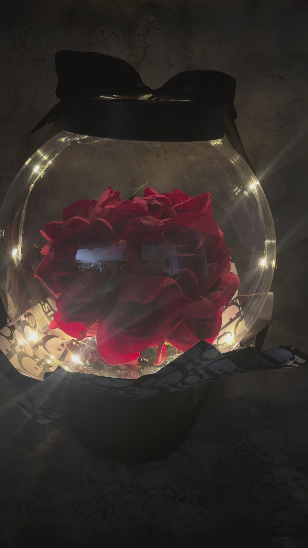 Crimson Elegance Bubble